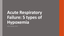Acute Respiratory Failure: 5 types of Hypoxemia