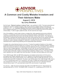 A Common and Costly Mistake Investors and Their Advisors Make