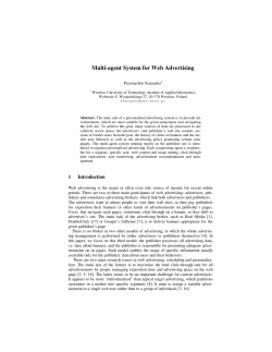 Multi-agent System for Web Advertising