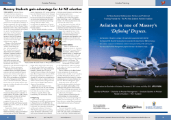 Massey Students gain advantage for Air NZ selection