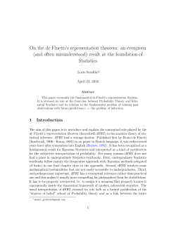 On the de Finetti`s representation theorem - Philsci