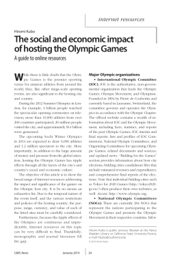 The social and economic impact of hosting the Olympic Games