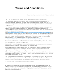 Terms and Conditions