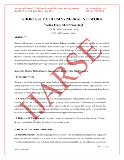 shortest path using neural network