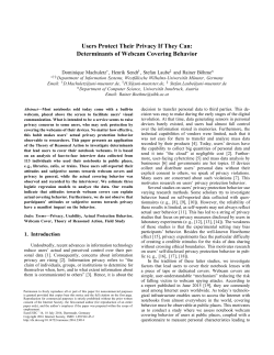 Determinants of Webcam Covering Behavior