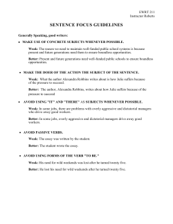 sentence focus guidelines