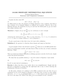 Existence and Uniqueness proof and construction