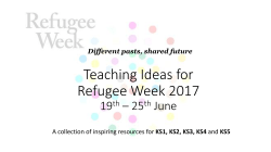 Teaching Ideas for Refugee Week 2017