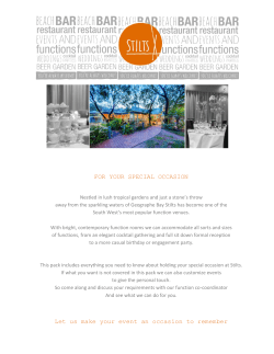 FOR YOUR SPECIAL OCCASION Let us make