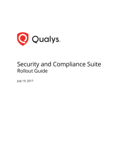 Qualys(R) Security and Compliance Suite Rollout Guide