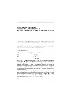 a convergent algorithm for solving linear programs