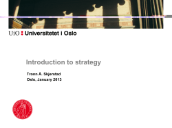 Introduction to strategy