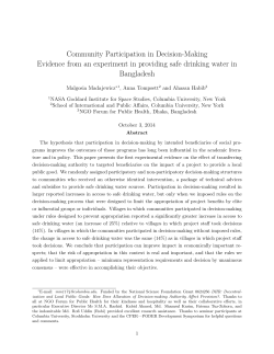 Community Participation in Decision
