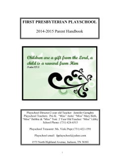 FIRST PRESBYTERIAN PLAYSCHOOL 2014