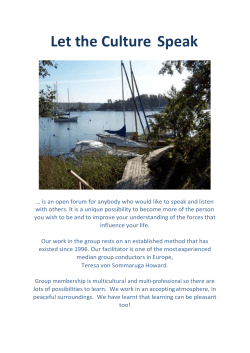 Let Culture Speak Brochure 2016