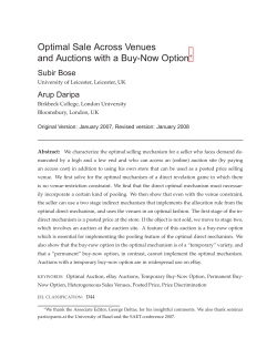 Optimal Sale Across Venues and Auctions with a Buy