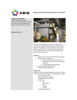 Mezzanine Provides Unique Solution for IT Clean Room