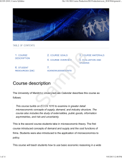 ECON 2010 | Course Syllabus