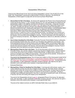 1 Sweepstakes Official Rules