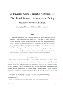 A Bayesian Game-Theoretic Approach for Distributed