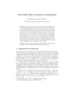 The Coolest Way To Generate Combinations