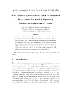 Bias Terms of Measurement Error in Treatment by expected