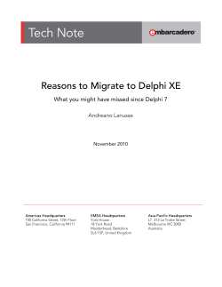 Reasons to Migrate to Delphi XE