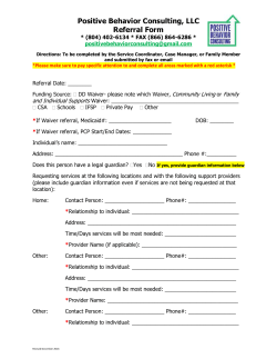 Behavior Consultation Referral Form