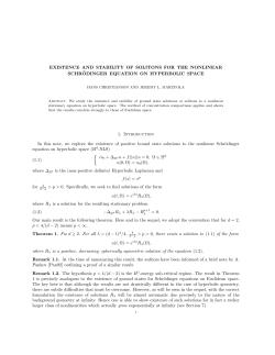 Existence and Stability of Solitons for the Nonlinear Schrodinger