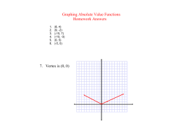 Graphing Absolute Value Functions Homework Answers