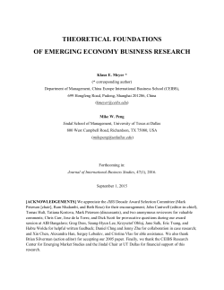 theoretical foundations of emerging economy