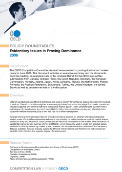 Evidentiary Issues in Proving Dominance 2006