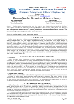 Random Number Generation Methods a Survey