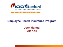 GROUP HEALTH INSURANCE POLICY ICICI Venture