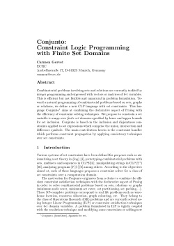 Conjunto: Constraint Logic Programming with Finite Set Domains