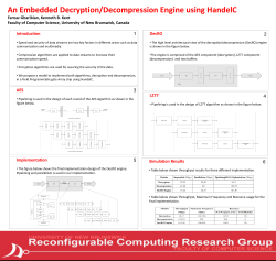 An Embedded Decryption/Decompression Engine using HandelC