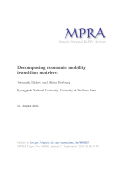 Decomposing economic mobility transition matrices