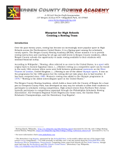 Blueprint for High Schools - Bergen County Rowing Academy