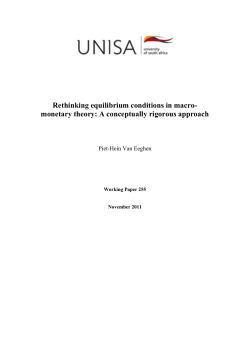 Rethinking equilibrium conditions in macro