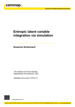 Entropic latent variable integration via simulation