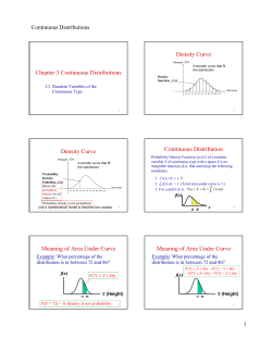 Continuous Distribution