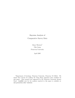 Bayesian Analysis of Comparative Survey Data