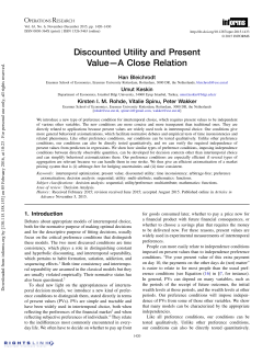 Discounted Utility and Present Value—A Close Relation