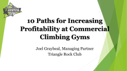 10 Paths for Increasing Profitability at Commercial Climbing Gyms