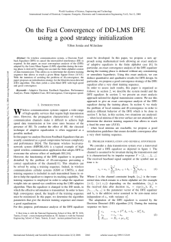 On the Fast Convergence of DD-LMS DFE Using a Good Strategy