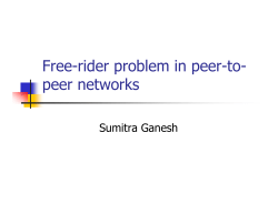 Free-rider problem in peer-to- peer networks