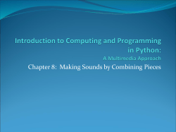 CS1315: Introduction to Media Computation