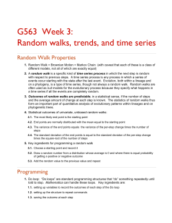 G563 Week 3: Random walks, trends, and time series