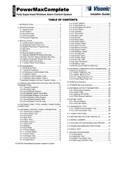 D-302754 PowerMaxComplete Partition II Installer Guide