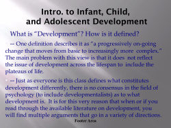 Footer Area Intro. to Infant, Child, and Adolescent Development